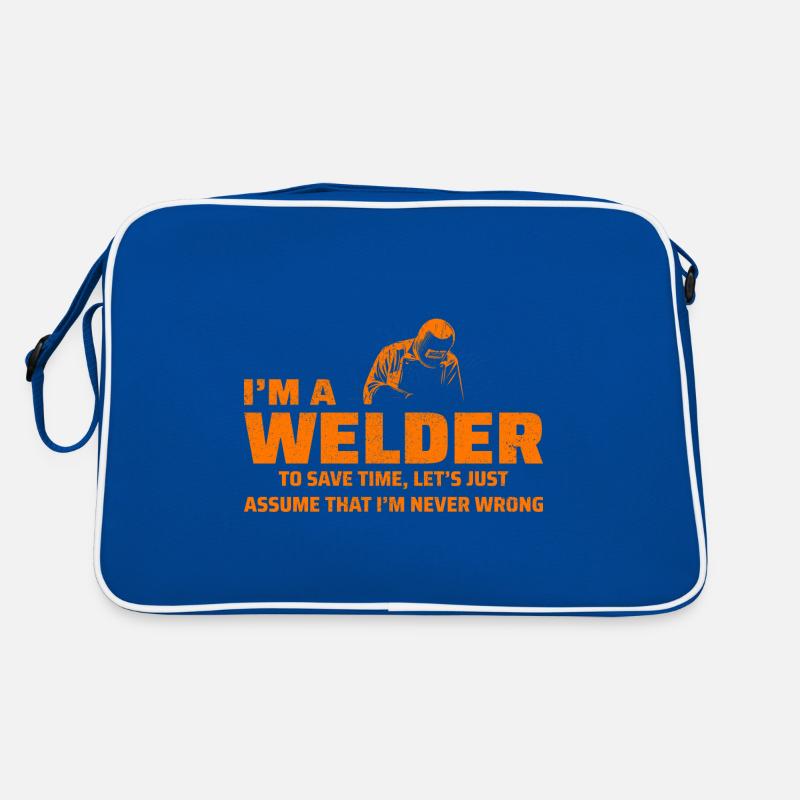 Welding Welder Metal Construction Ironworker Retro Bag