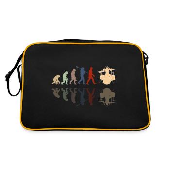 Evolution de l’homme Drums Band Retro Vintage Drummer - Sac Retro - noir/or - Dos