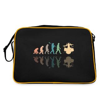 Evolution de l’homme Drums Band Retro Vintage Drummer - Sac Retro - noir/or - Dos