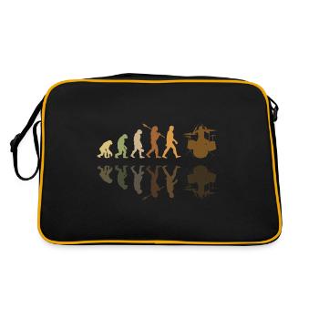 Evolution de l’homme Drums Band Retro Vintage Drummer - Sac Retro - noir/or - Dos