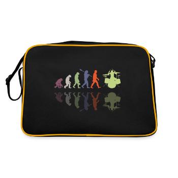 Evolution de l’homme Drums Band Retro Vintage Drummer - Sac Retro - noir/or - Dos