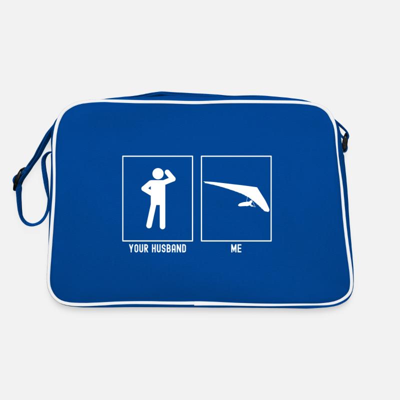 Ihr Ehemann - Ich - Gleitschirmfliegen Abflug Retro Tasche