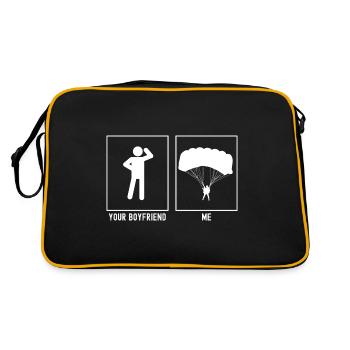 Your friend - Me - Paragliding Front - Retro Bag - black/gold - Back