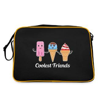 Eis Sommer Eis Cream Lustiges Kinder Eis Am Stiel - Retro Tasche - Schwarz/Gold - Hinten