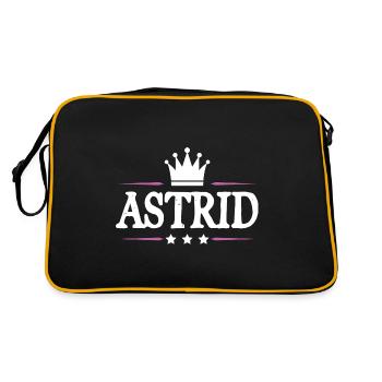 Astrid - Retro Tasche - Schwarz/Gold - Hinten
