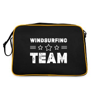 Windsurfing Team - Retro Tasche - Schwarz/Gold - Hinten
