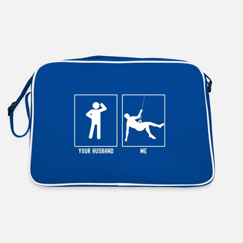 Ihr Mann - Ich - Klettern Hanging Rappel Retro Tasche