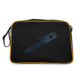 Trombone Jazz Tromboniste Cuivres Tromboniste Jazz Tromboniste - Sac Retro - noir/or - Dos