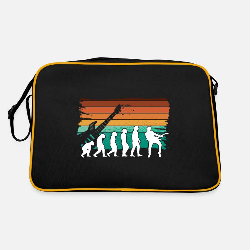 Human Evolution Guitar Band Retro Vintage Sac Retro