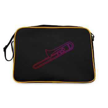 Tromboniste Jazz Tromboniste Femmes Trombone - Sac Retro - noir/or - Dos