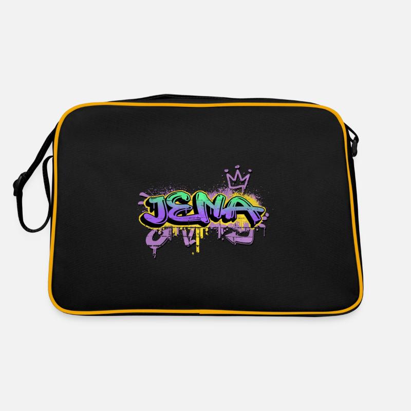 Jena Germany City Graffiti Spray Sprayer Retro Bag