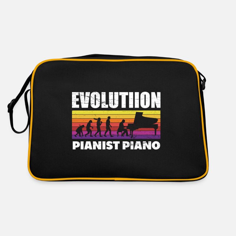 Evolution Piano Musicien Clavier Orchestre - Sac Retro - noir/or