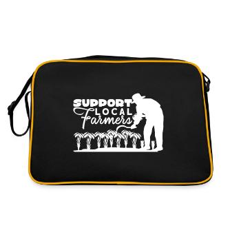 Landwirtschaft - Retro Tasche - Schwarz/Gold - Hinten
