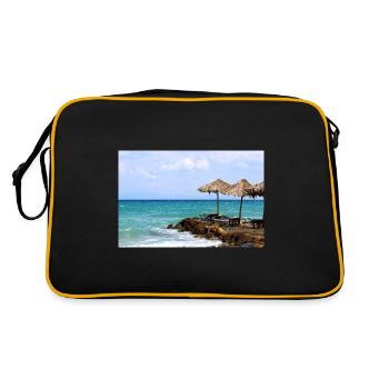 Affiche Summer Sun Beach Sea - Sac Retro - noir/or - Dos