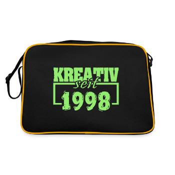 Jahr 1998 - Retro Tasche - Schwarz/Gold - Hinten
