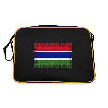Cadeau pour la Gambie - Sac Retro - noir/or - Dos
