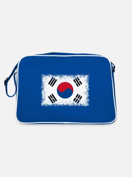 Corée du Sud - Sac Retro - bleu/blanc - Dos