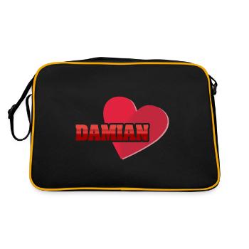 Gift for Damian - Retro Bag - black/gold - Back