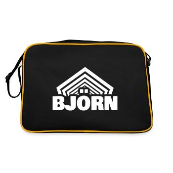 Prénom Björn - Sac Retro - noir/or - Dos