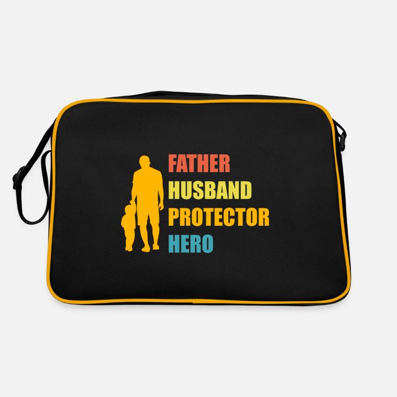 Father Husband Protector Hero Retro Bag