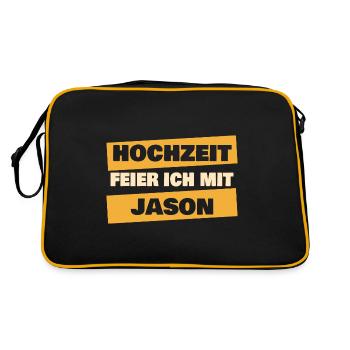 Jason as a bachelor party - Retro Bag - black/gold - Back