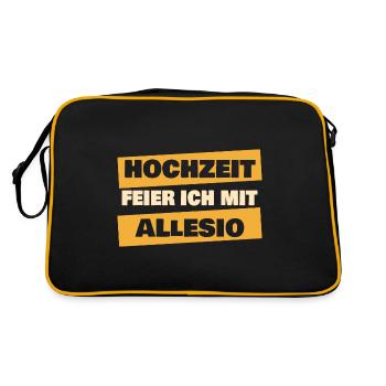Cadeau pour Allesio - Sac Retro - noir/or - Dos