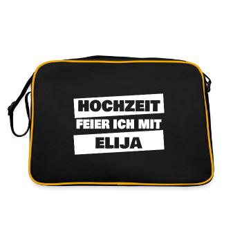 Elijah as a bachelor party - Retro Bag - black/gold - Back