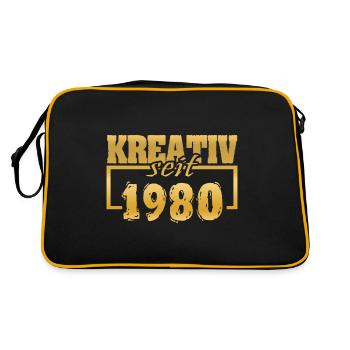 Web designer 1980 - Retro Bag - black/gold - Back