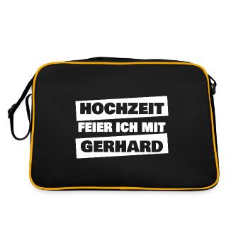Cadeau pour Gerhard - Sac Retro - noir/or - Dos