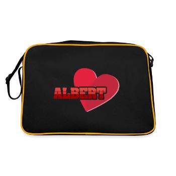 First name Albert - Retro Bag - black/gold - Back
