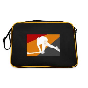 Joueur de hockey - Sac Retro - noir/or - Dos