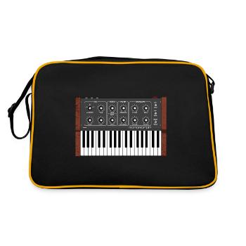Analog Vintage Synthesizer - Retro Bag - black/gold - Back