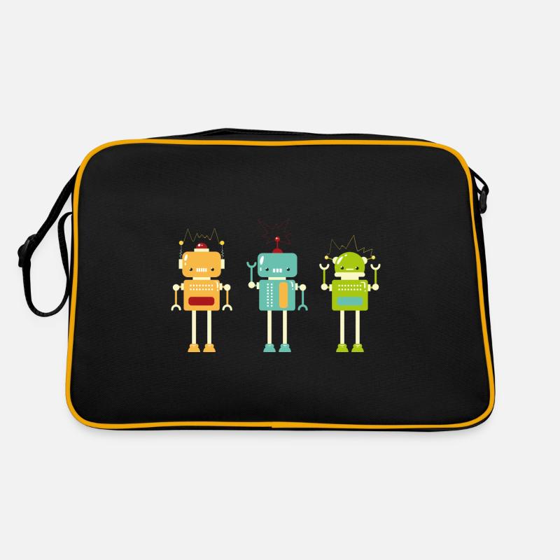 Funny Robot Technology Cute Colorful Robots Sac Retro