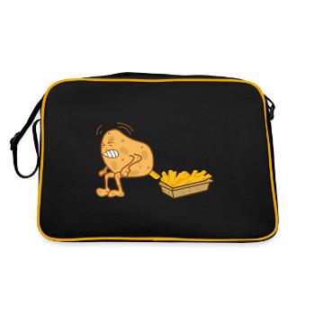 Frites Pommes de terre caca - Sac Retro - noir/or - Dos