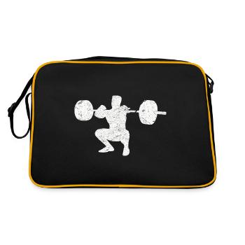 Front Squat Fitness Training Studio Gym Sport - Sac Retro - noir/or - Dos