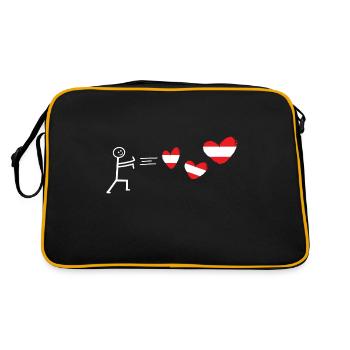 vienna austria salzburg austrian austria love - Retro Bag - black/gold - Back