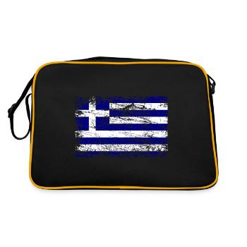 Drapeau de la Grèce - Sac Retro - noir/or - Dos
