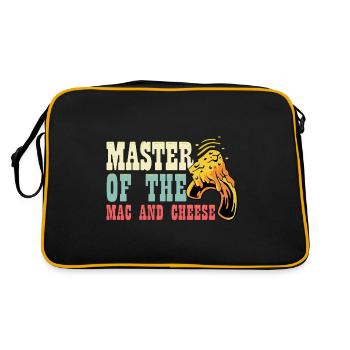 Maccaroni and Cheese Food Vlogger Gift - Retro Bag - black/gold - Back