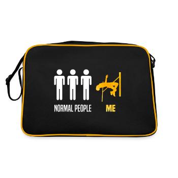 High Jump Jumping Jumper Track and Field Normal - Retro Tasche - Schwarz/Gold - Hinten