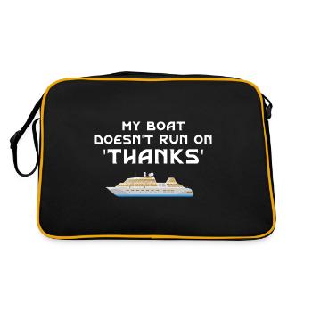 Mon bateau ne fonctionne plus grâce à Funny Boat Captain - Sac Retro - noir/or - Dos