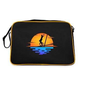 monocycle unicycle artiste monocycle rider monocycle - Sac Retro - noir/or - Dos