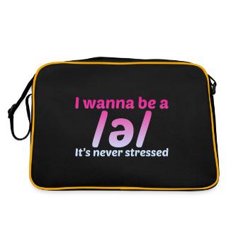 I want to be a schwa, it's never stressed 2 - Retro Bag - black/gold - Back