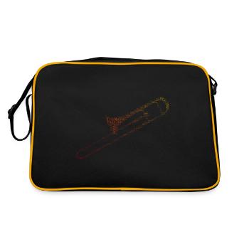 Trombone Jazz Femmes Trombone Trombonistes Hommes - Sac Retro - noir/or - Dos
