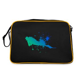 Scuba Diver Scuba Diving Diver Scuba Diver - Sac Retro - noir/or - Dos