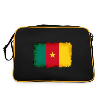 Kamerun - Retro Tasche - Schwarz/Gold - Hinten