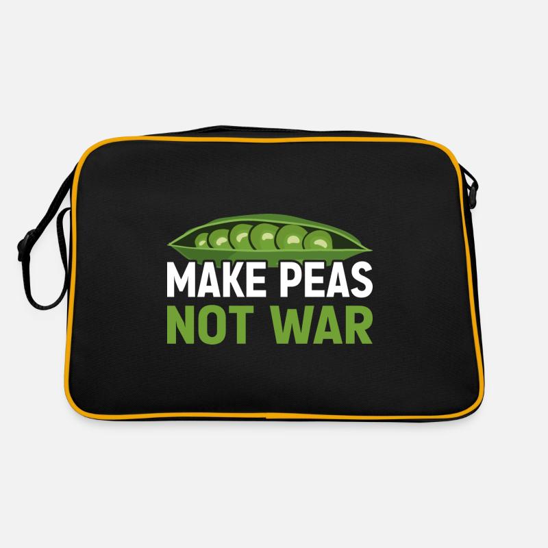 Erbsen machen, nicht Krieg Retro Tasche