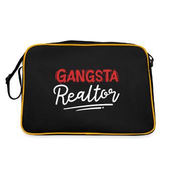 Gangsta-Makler - Retro Tasche - Schwarz/Gold - Hinten
