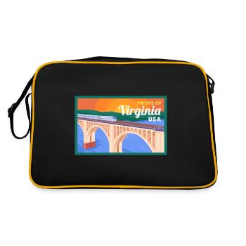 Design Virginia Fil-Am pour les fiers Pinoys - Sac Retro - noir/or - Dos