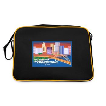 Pennsylvania Fil-Am Design pour les fiers Pinoys - Sac Retro - noir/or - Dos