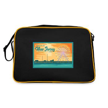 New Jersey Fil-Am Design for Proud Pinoys - Retro Bag - black/gold - Back